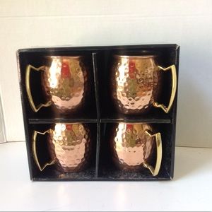 Moscow Mule Copper Cups Hammered Mugs 16  oz (4)